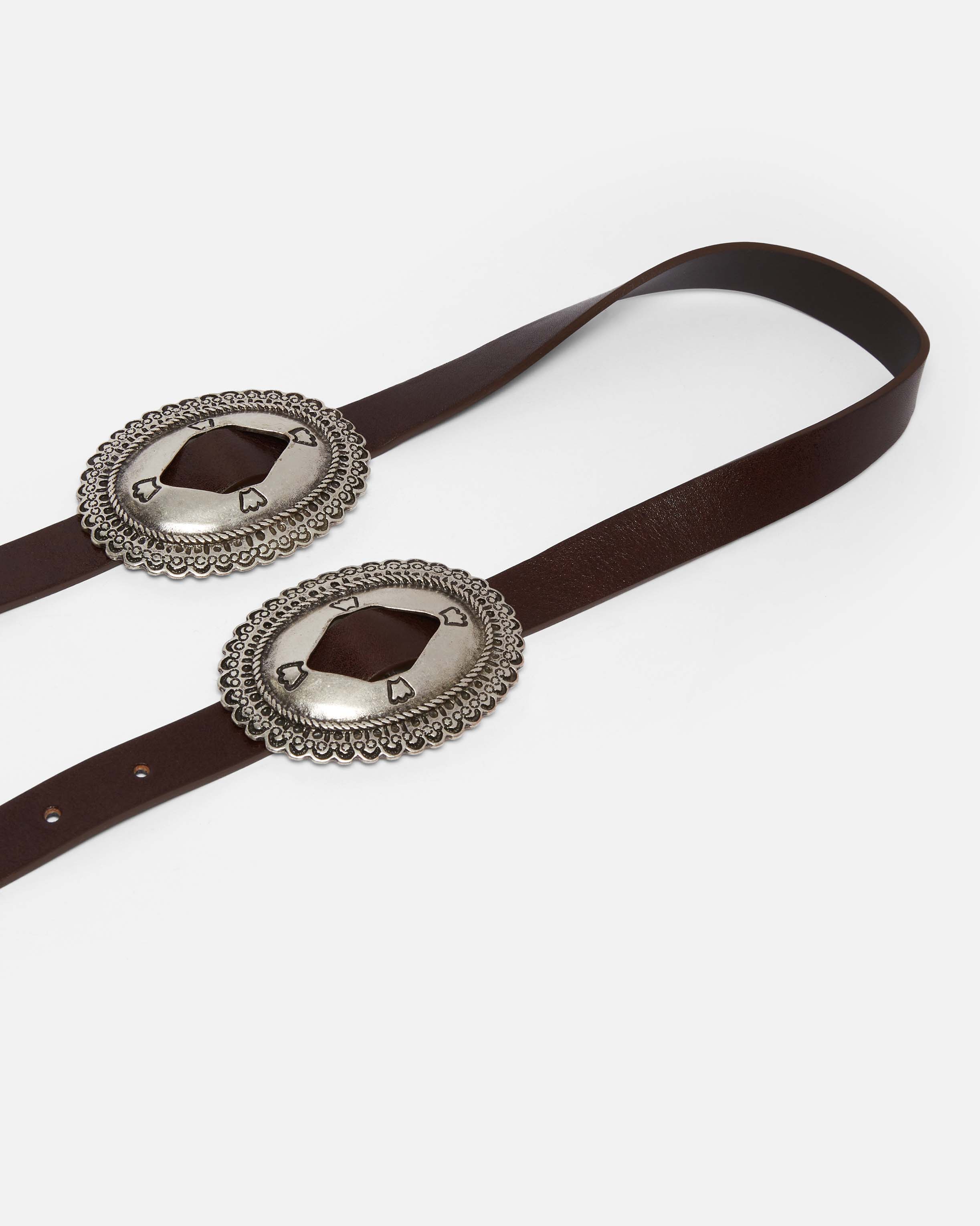 Ceinture avec maxi boucle de 2 cm | Marron