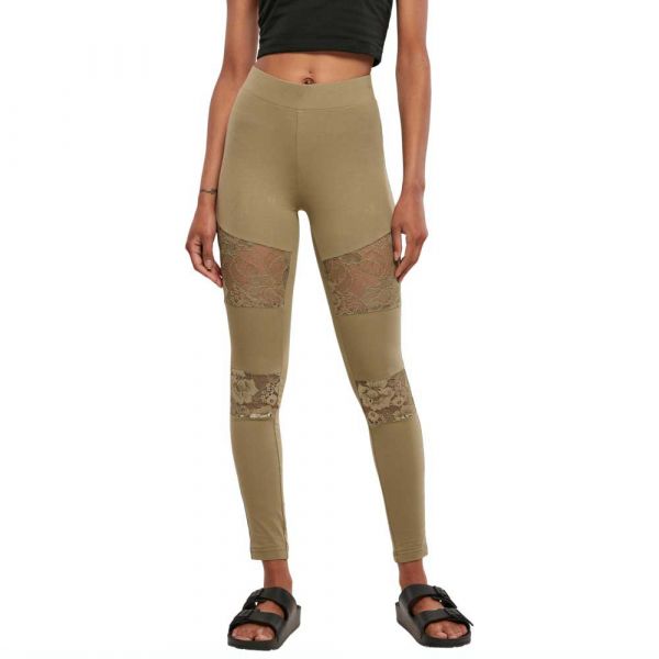 Urban Classics Inset Leggings Verde XL Mulher