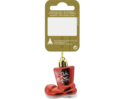 Decoratieve hanglaars, 4 cm, rood en wit