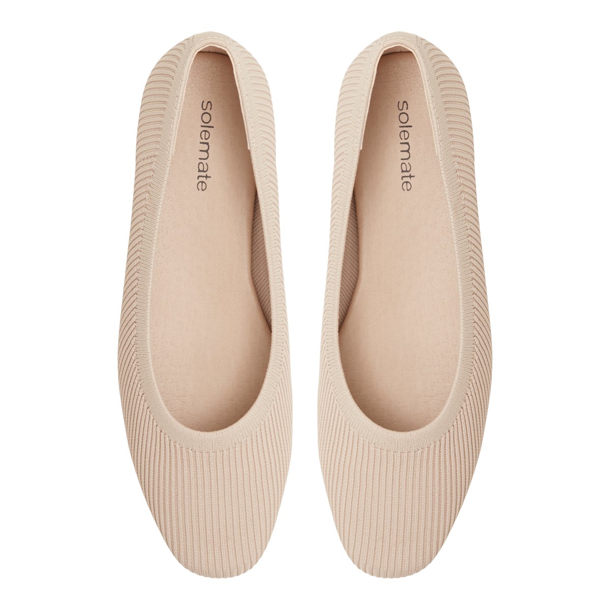 SOLEMATE-Ceawan-Ballerine - Talon plat - Beige