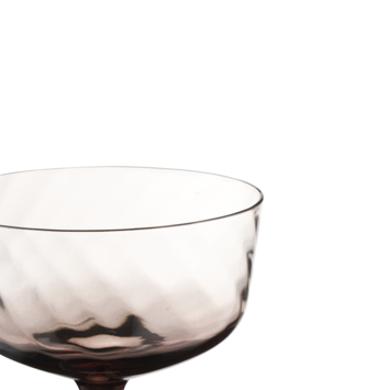 Champagne glas licht bruin 10x10x16cm