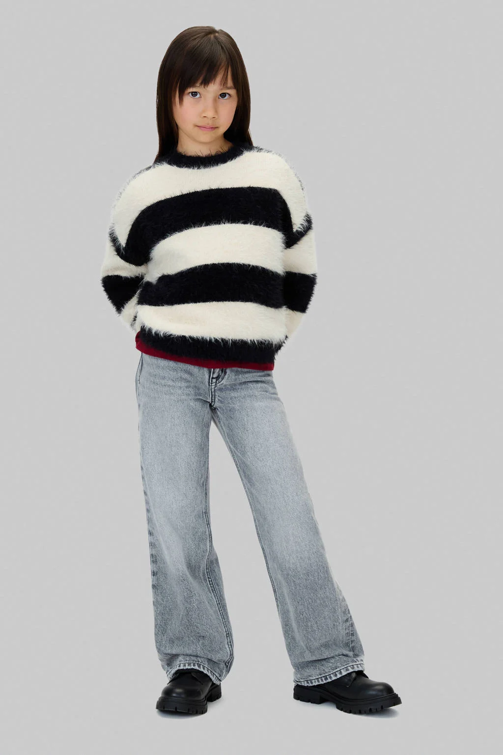 Calvin Klein high waist wide leg jeans grey denim