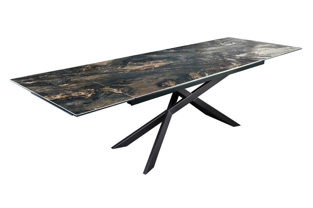 Ausziehbarer Esstisch EUPHORIA 180-220-260cm taupe Keramik made in Italy