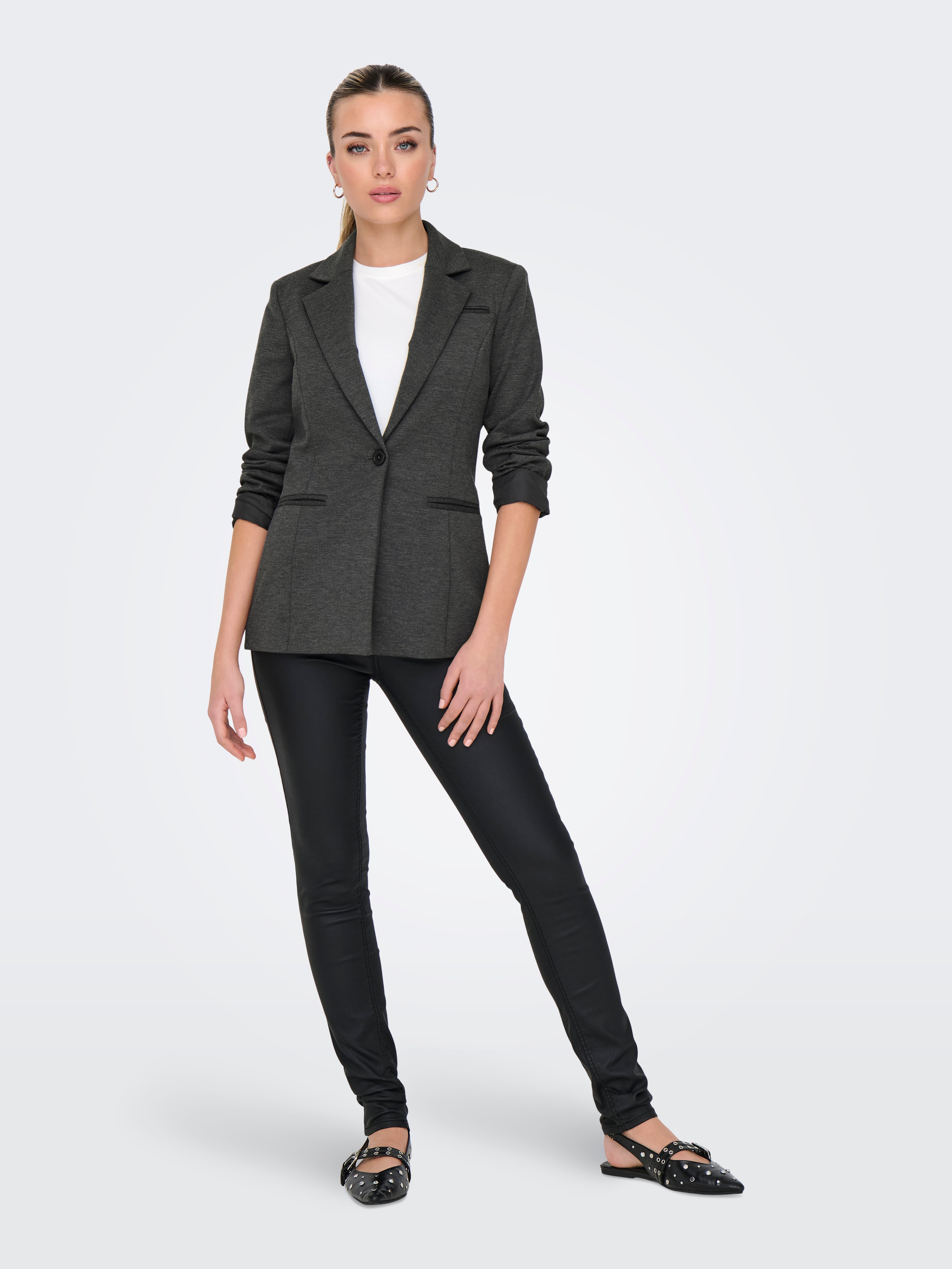 ONLPEACH Blazer Dark Grey Melange