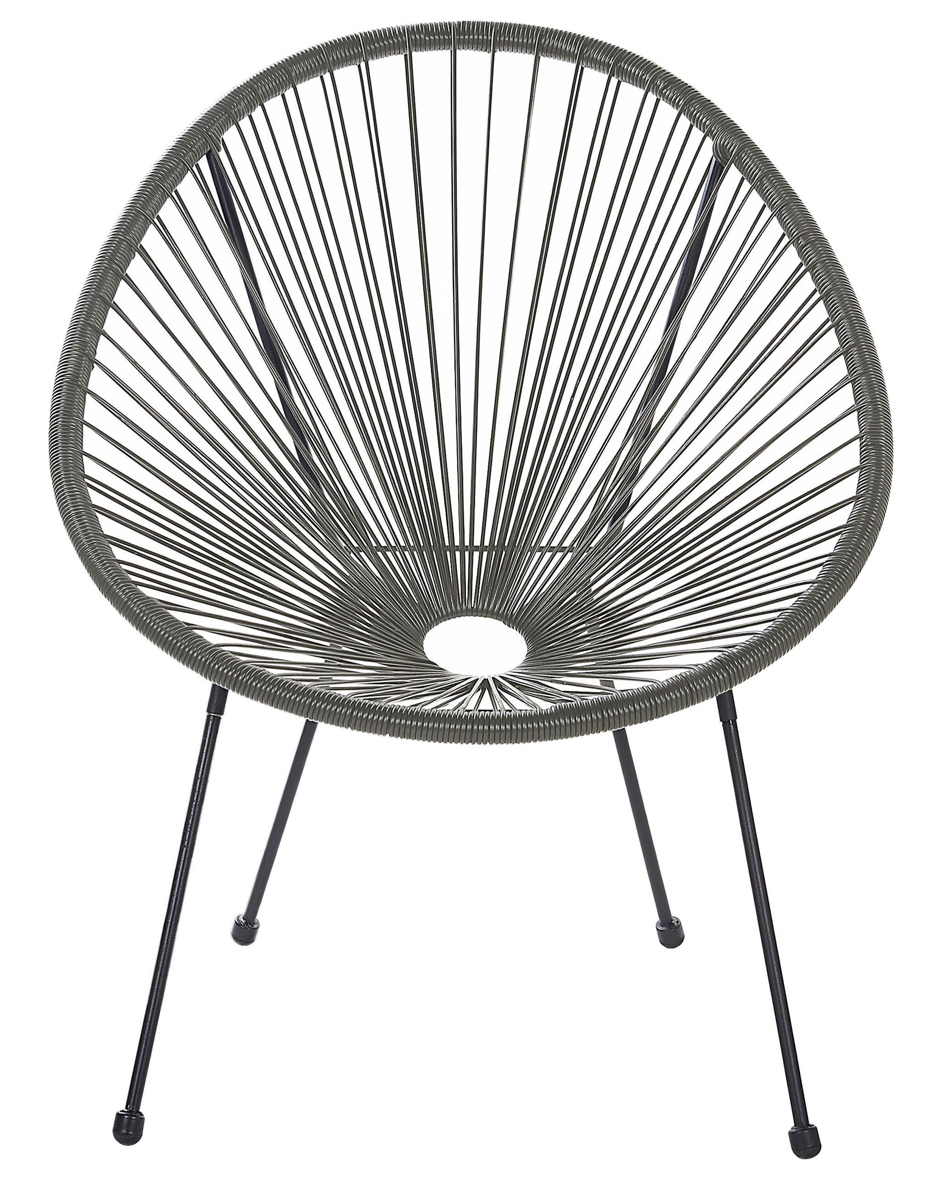Set van 2 tuinstoelen ACAPULCO II PE rotan Donkergrijs