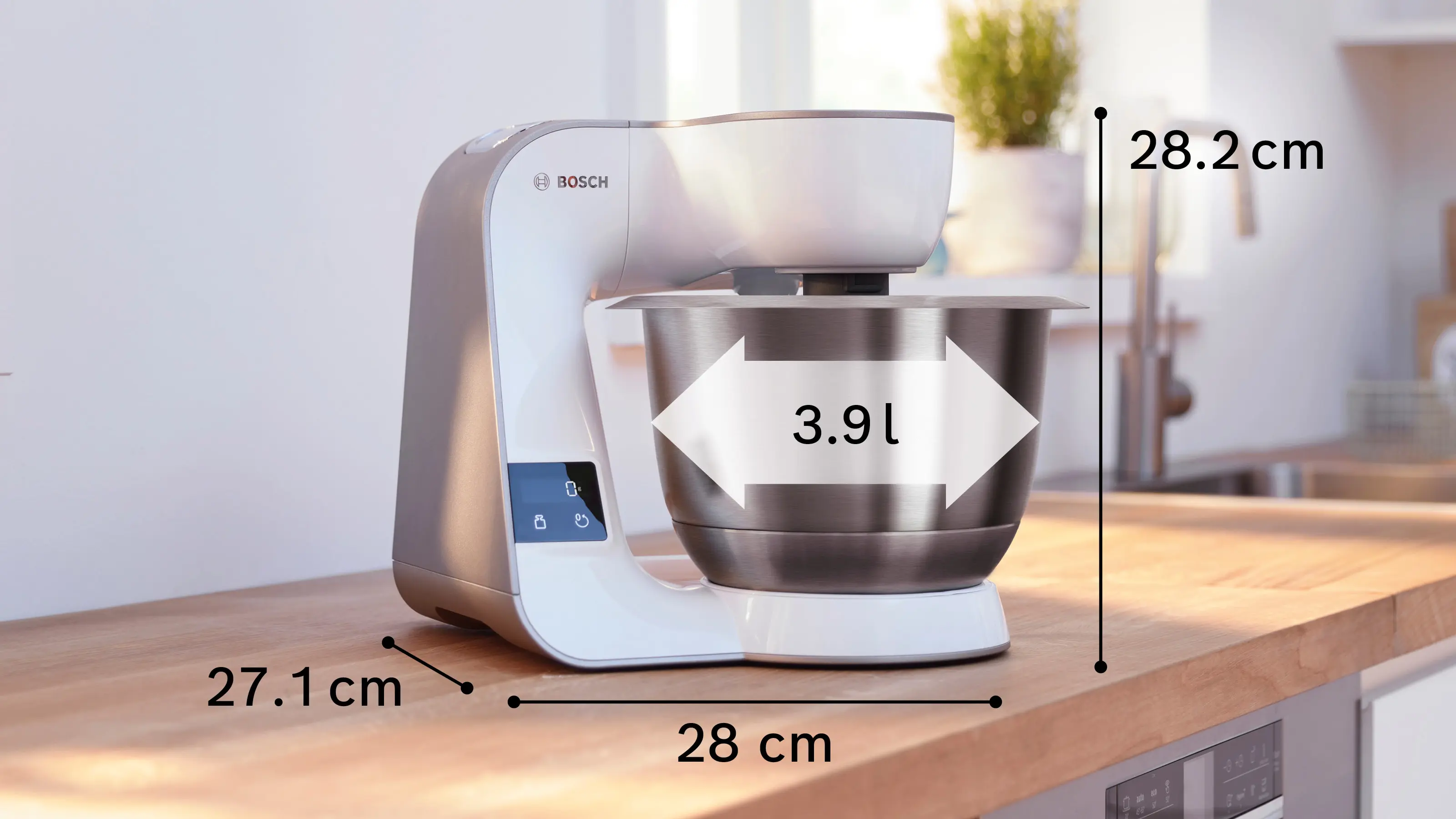 Serie 4 Keukenmachine met weegschaal en timer MUM 5 1000 W Wit, Champagne