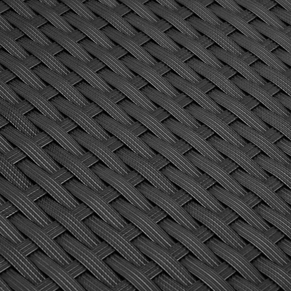 tectake - Loungeset Venetië - wicker - zwart