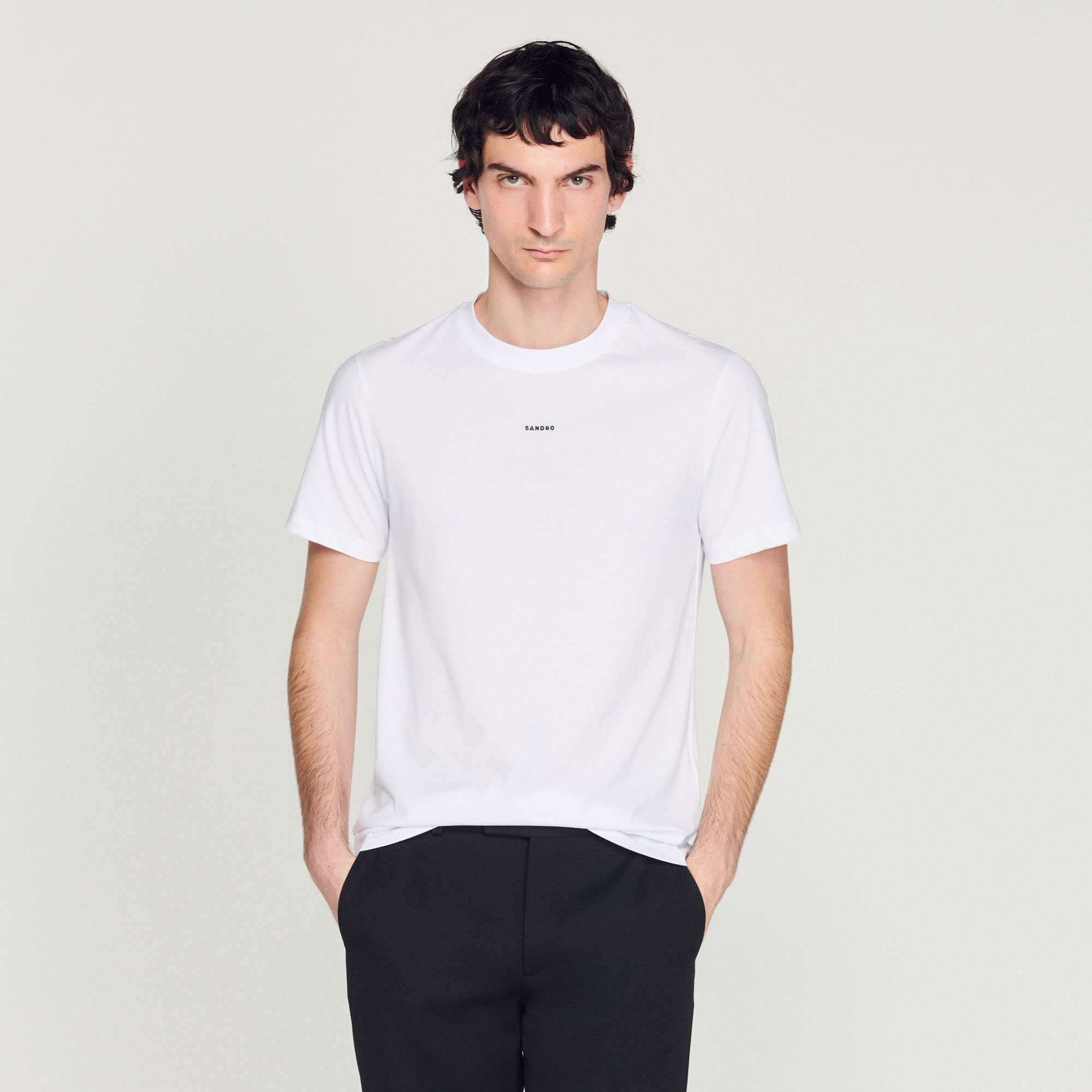 T-shirt brode Sandro en coton biologique