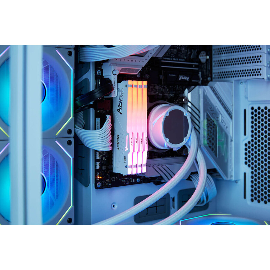 Kingston Fury Beast White RGB - 1 x 16 Go (16 Go) - DDR5 6000 MHz - CL30