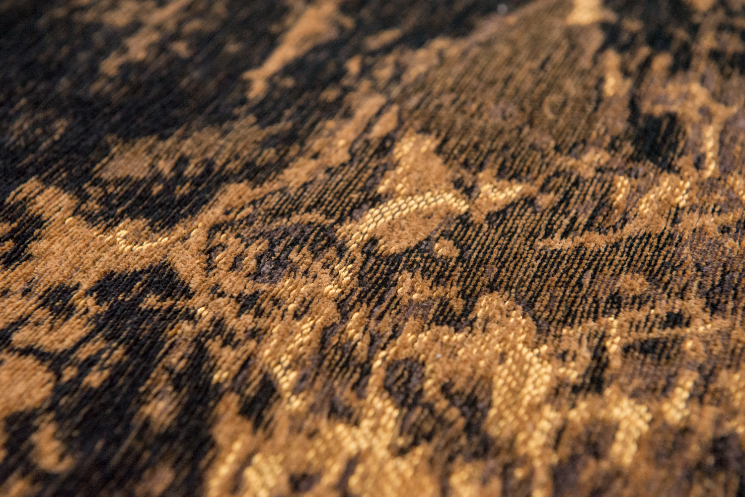 Ecorugs vloerkleed Cracks goud ∅ 240 cm