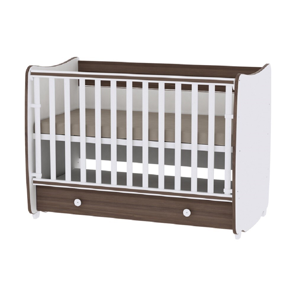 Lorelli Babybett Dream 70 x 140 cm umbaubar Kinderbett Schaukelbett Schreibtisch in weiß