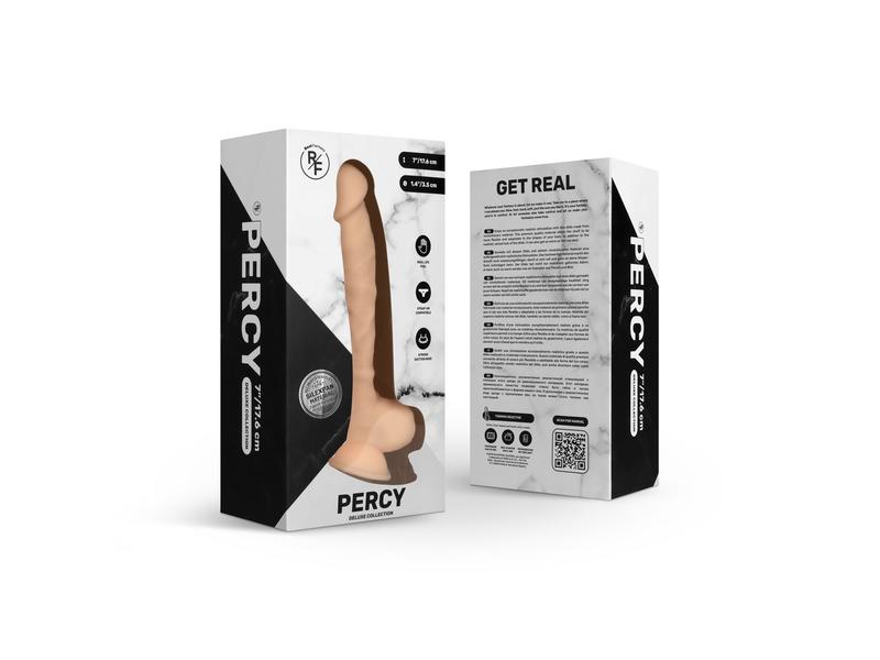 Real Fantasy Dildo Deluxe Kollektion Percy 17.5 cm Beige Hochwertiges Sextoy für erotische Momente