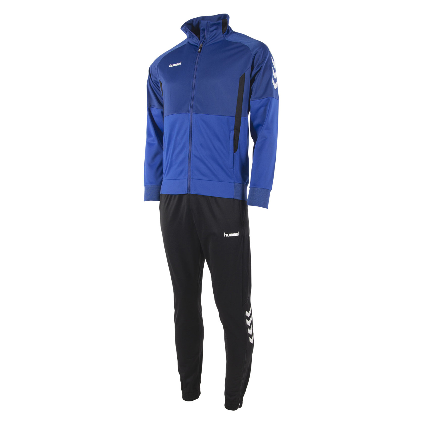 Hummel Authentic Full-Zip Trainingspak Kids Blauw Zwart