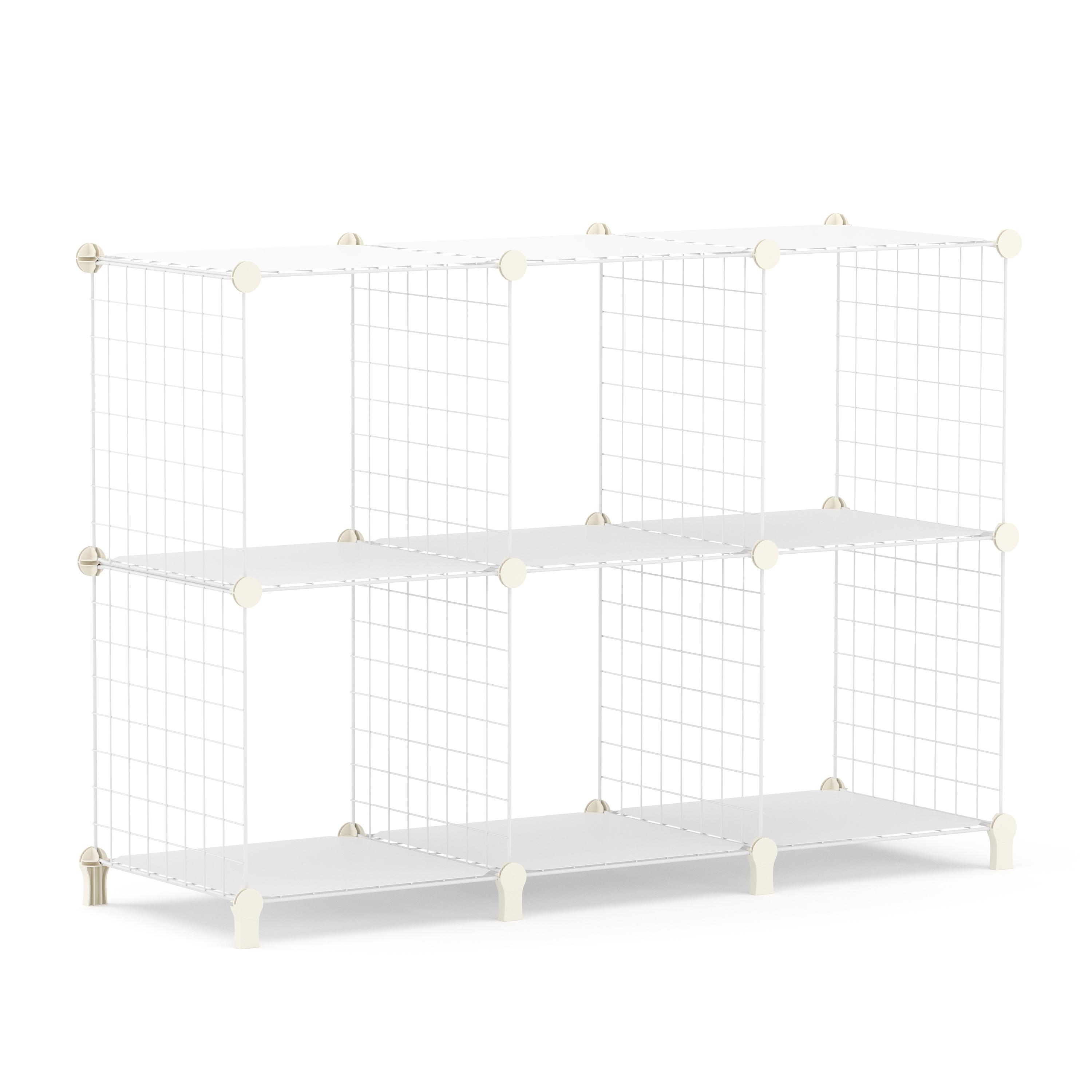 Regal Metall 6 Fächer 74 x 38 x 113 cm weiss