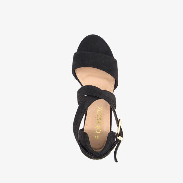 Blue Box zwarte dames sandalen met hoge hak