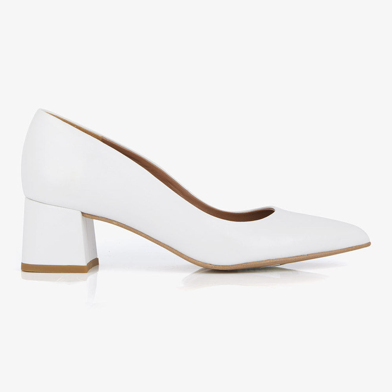 Mellow Yellow Escarpins en Cuir Giulia blancs - Talon 6 cm