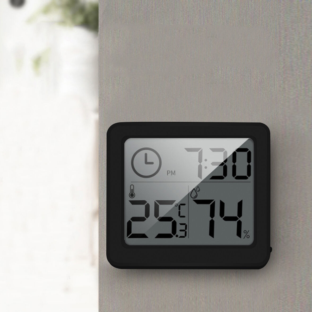 Onamaste Thermomètre numérique éléctronique noir