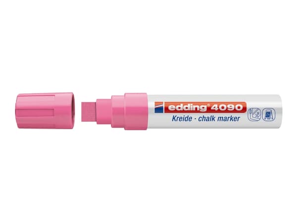 edding 4090 chalk - Markør - for glass, speil, krittbrett - vannbasert flytende kritt - 4-15 mm (en pakke 5)
