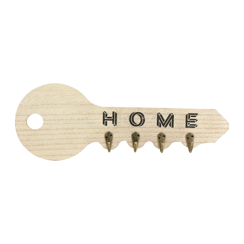Déco murale bois porte clefs 35x13cm