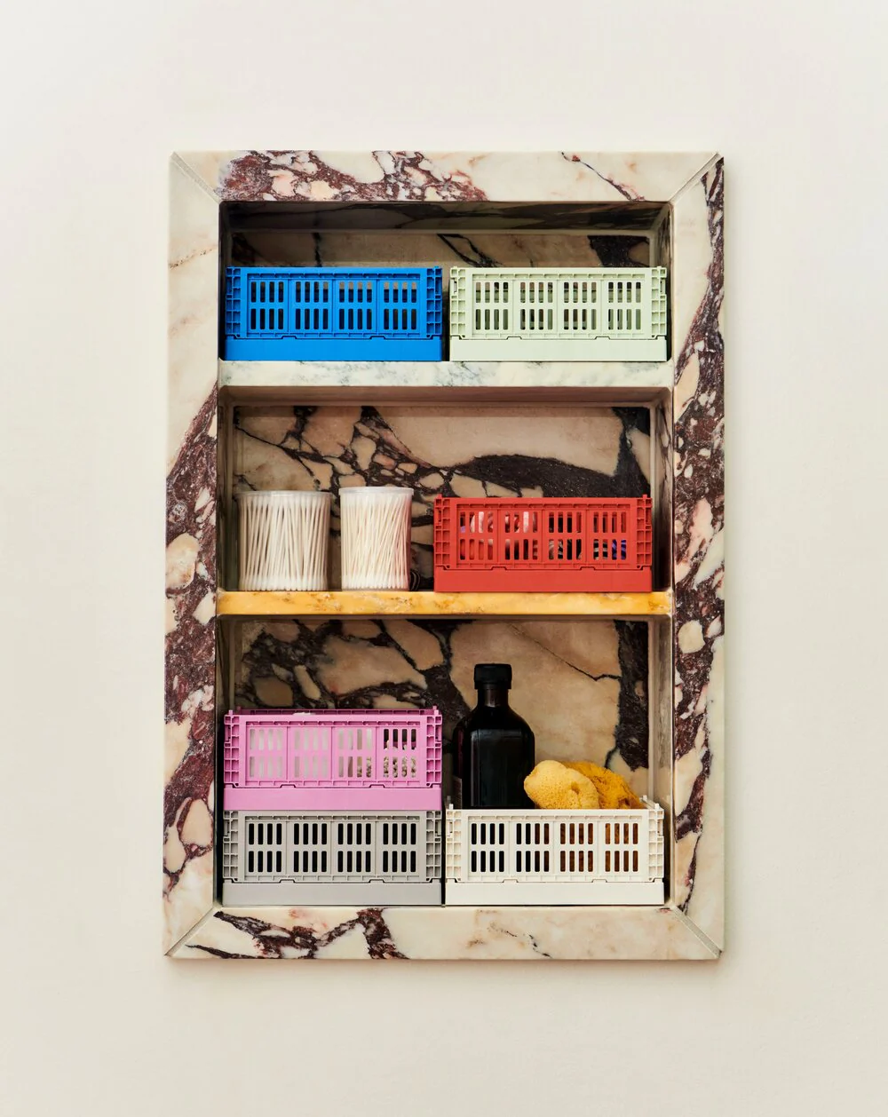 HAY  Colour Crate Mini kasse, 2 stk. - rød
