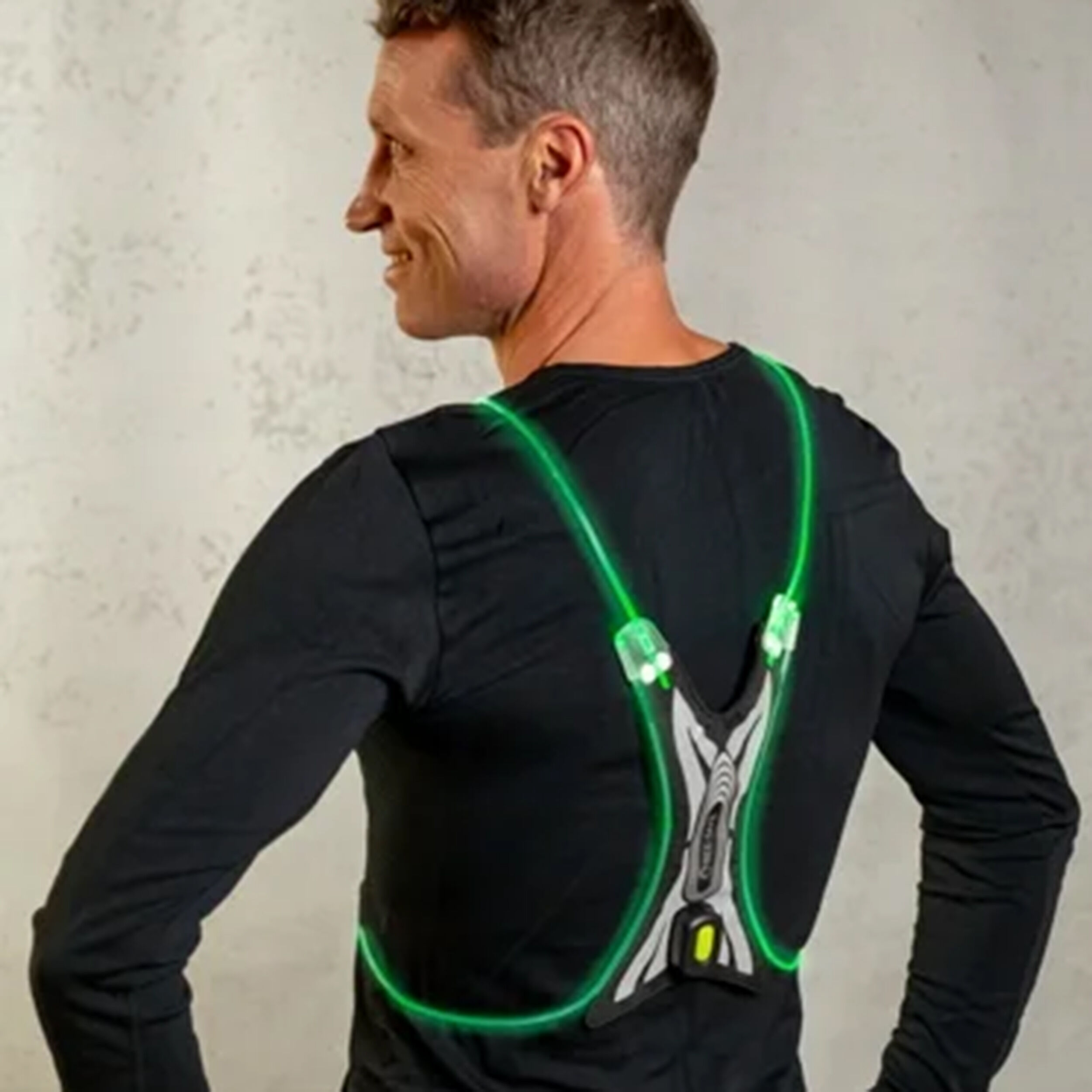 Bee-Safe Led Vest Spider USB Système D'éclairage - Rouge