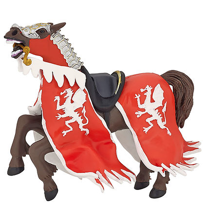 Papo Rot Drache Das Pferd des Königs - H: 12,5 cm