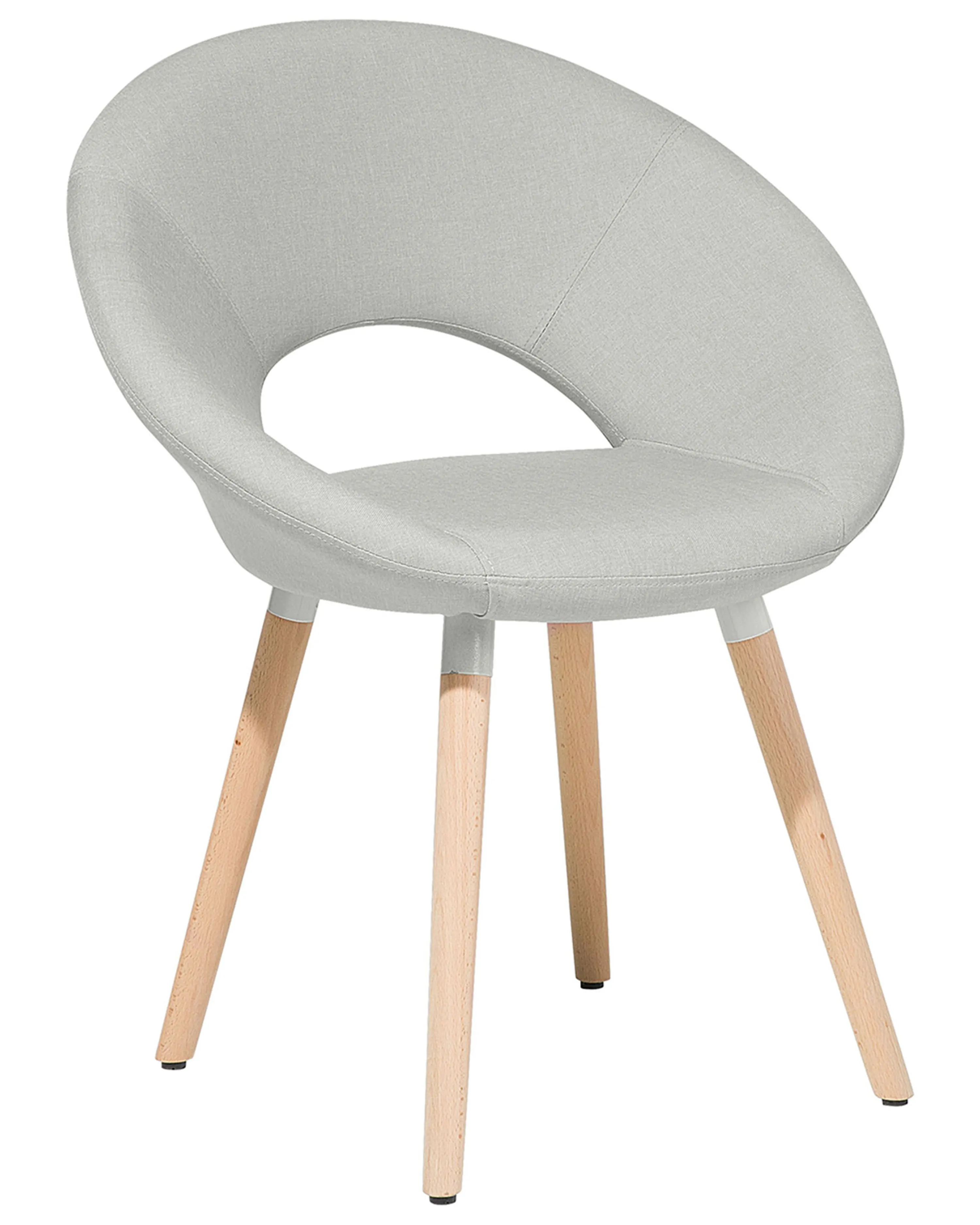 Set van 2 eetkamerstoelen ROSLYN Stof Lichtgrijs