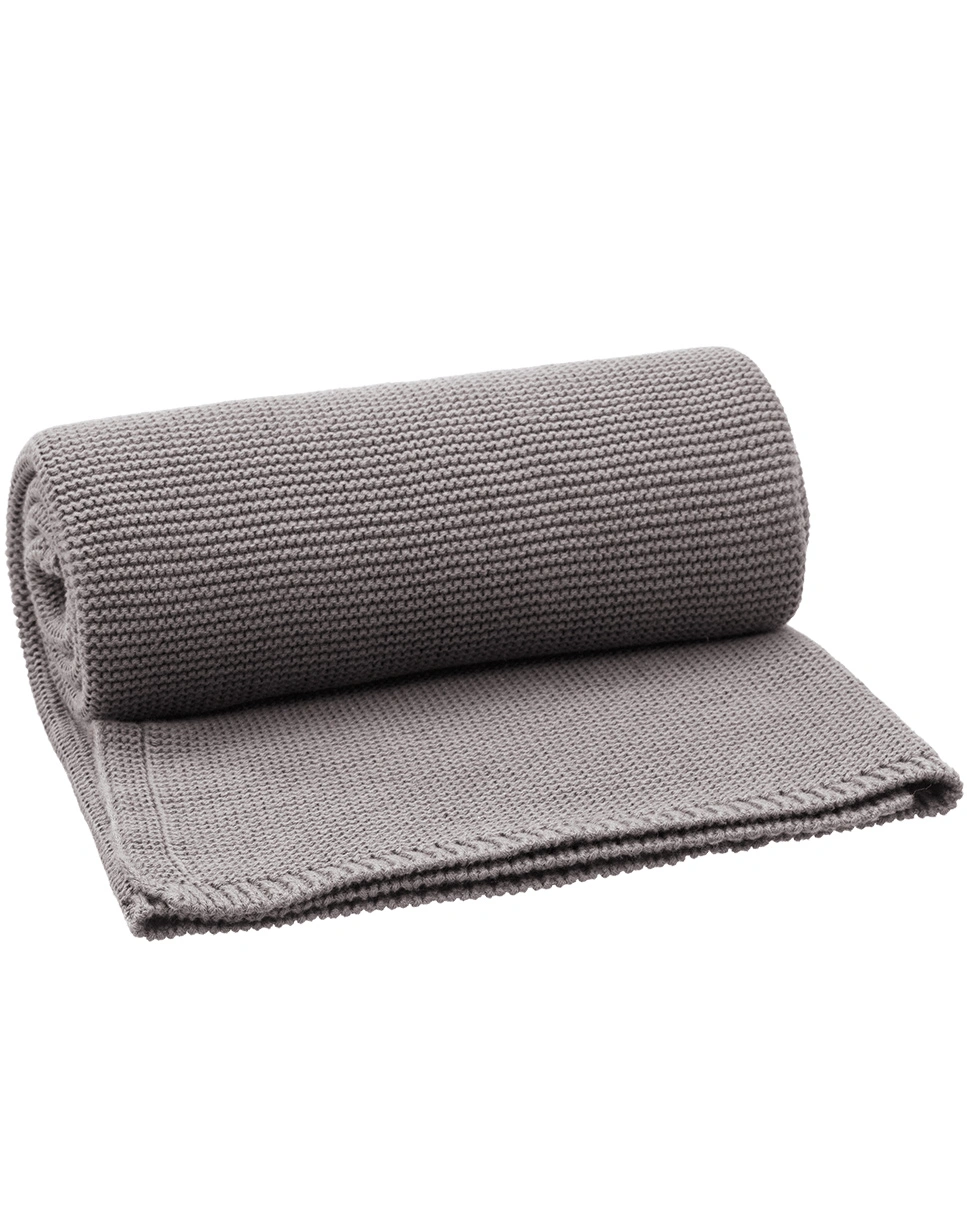 Strickdecke UNI (80x100) in grau