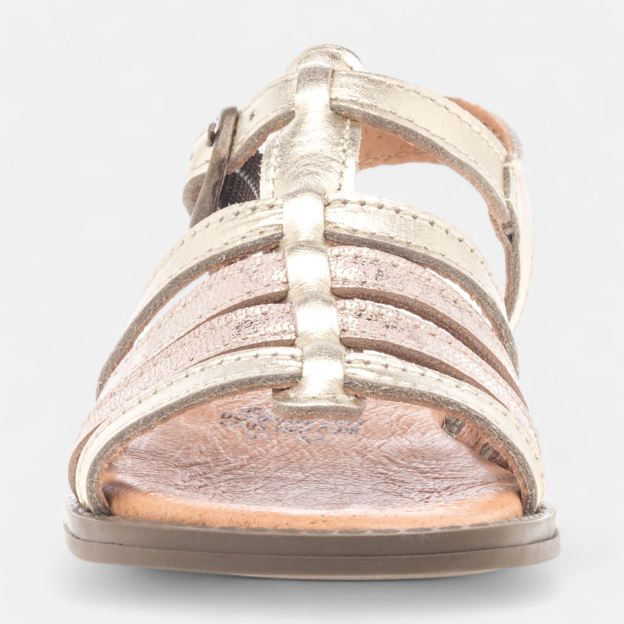 Sandales Fille en cuir rose