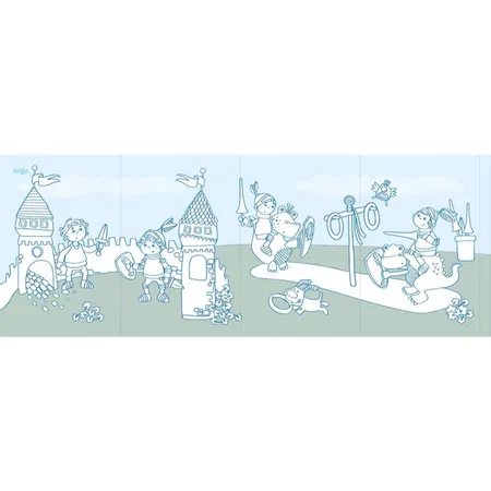 HABA 304455 Kreativ Kids Ausklapp-Poster-Malbuch Ritter