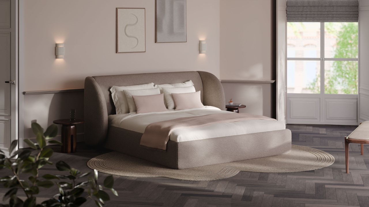 Bed Cove - Fine bouclé beige