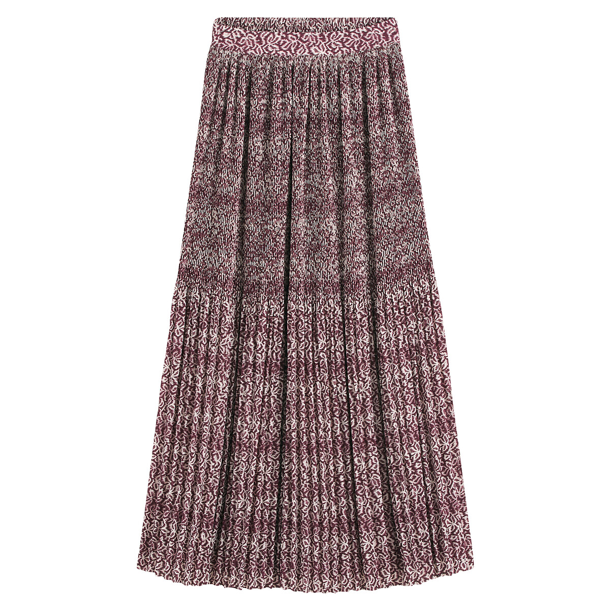COLEÇÃO LA REDOUTE<br>Saia longa plissada com estampa floral