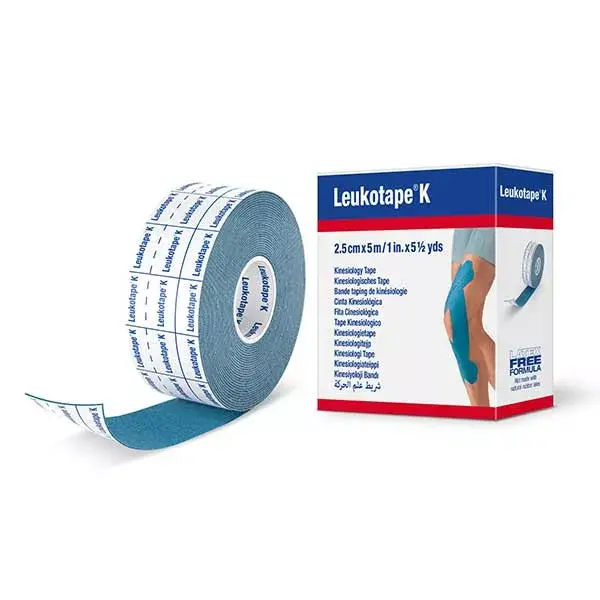 Fita adesiva elástica Leukotape K, azul, 2,5 cm x 5 m