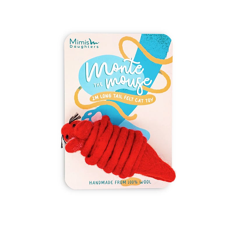 Mimis Daughters Monte The Mouse Speeltje Kat | Rood | 12669.1