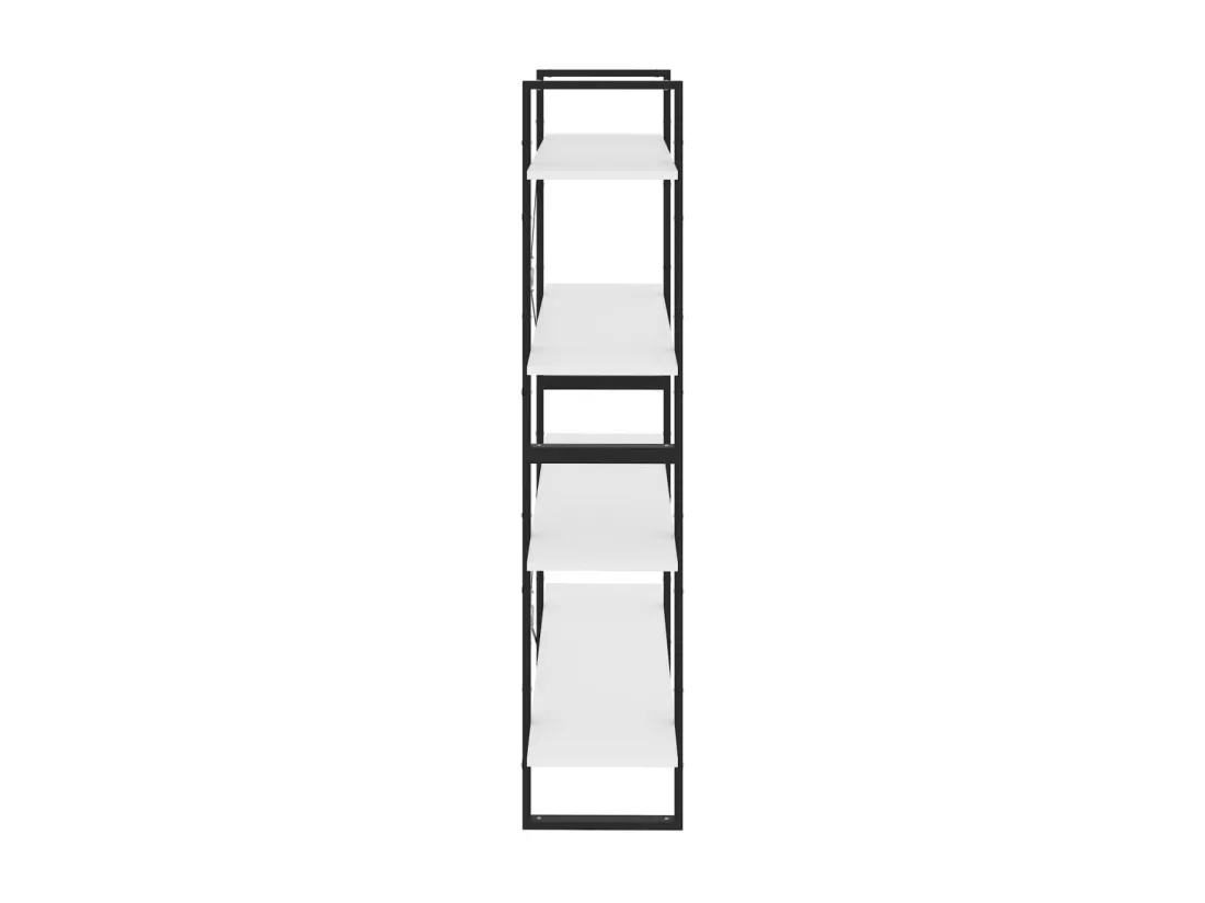 Bibliothèque à 4 niveaux Blanc 100x30x140 cm Aggloméré