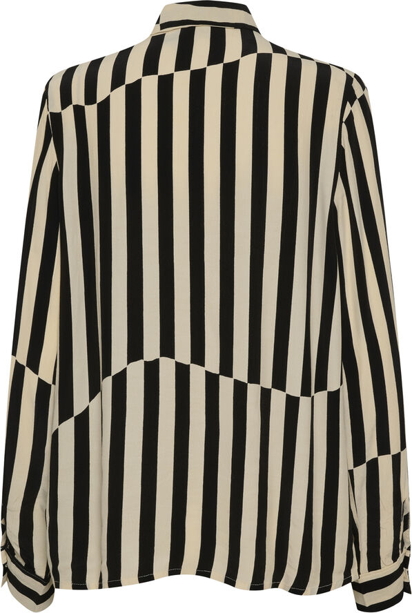 Soaked in Luxury SLMolly Shirt Irregular stripes beige print