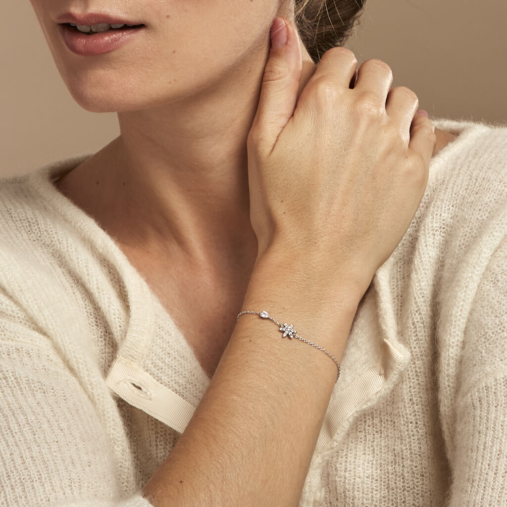 Bracelet Linas Argent Blanc Oxyde De Zirconium