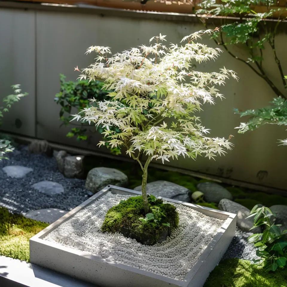 Japanse Esdoorn - Set van 2 - Acer palmatum 'Ukigumo' - Hoogte 50-60cm - ⌀19cm