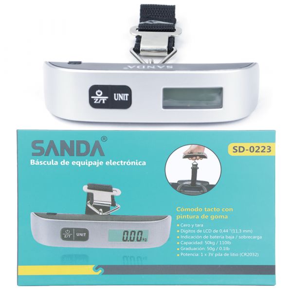 SANDA Balança de Pecisão Digital de Bagagem SD-0223 CINZENTO