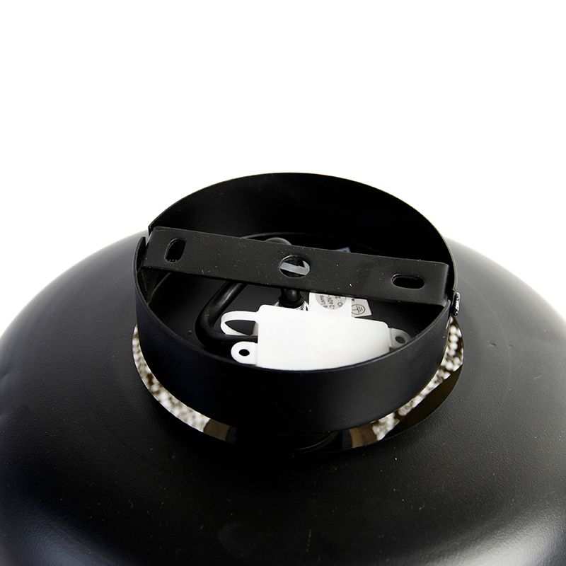 Vintage plafondlamp zwart met messing - Kayleigh