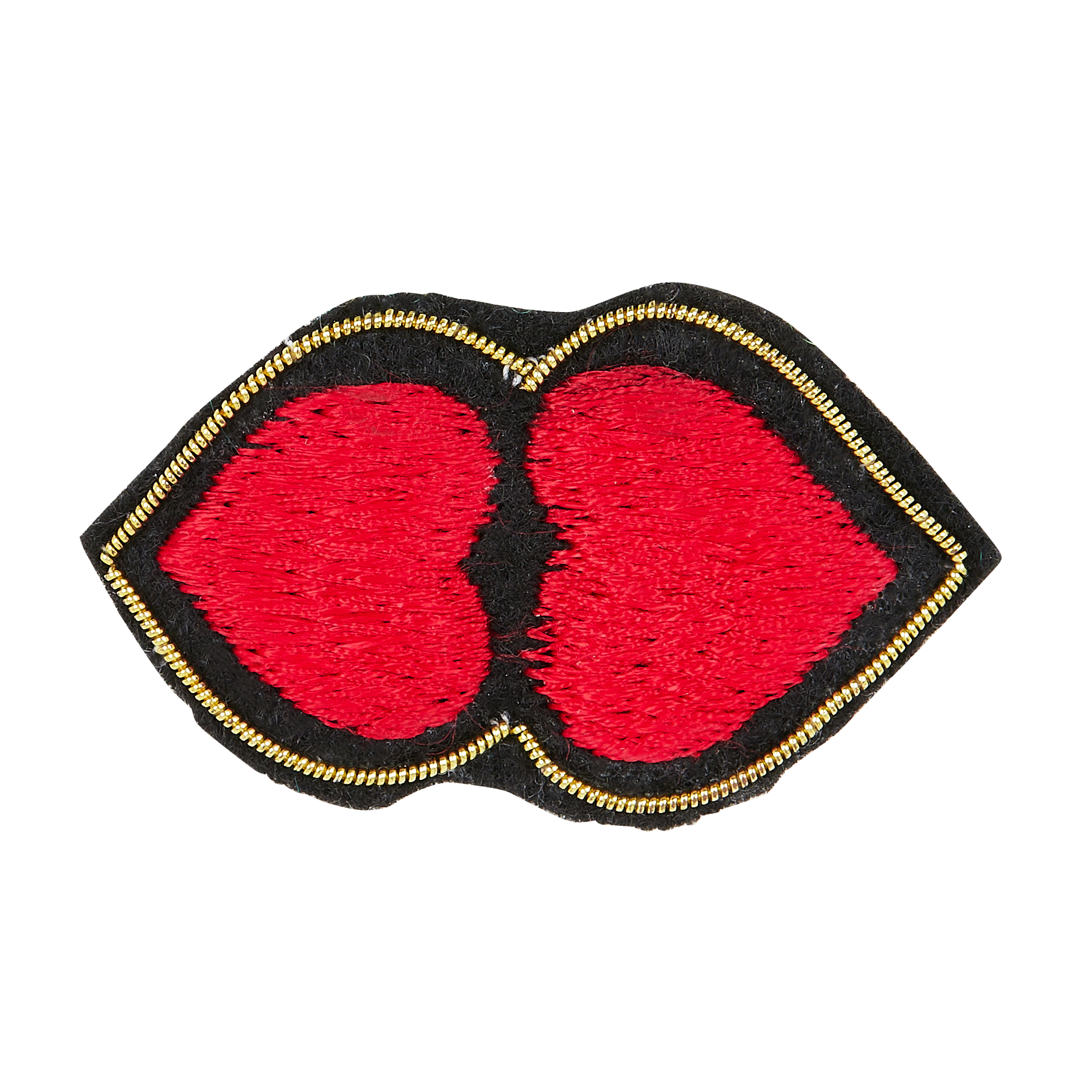 Broche double coeur | Doré