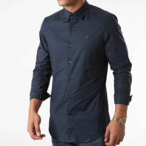 Chemise Manches Longues Dressed Super Slim D17026-C271 Bleu Marine