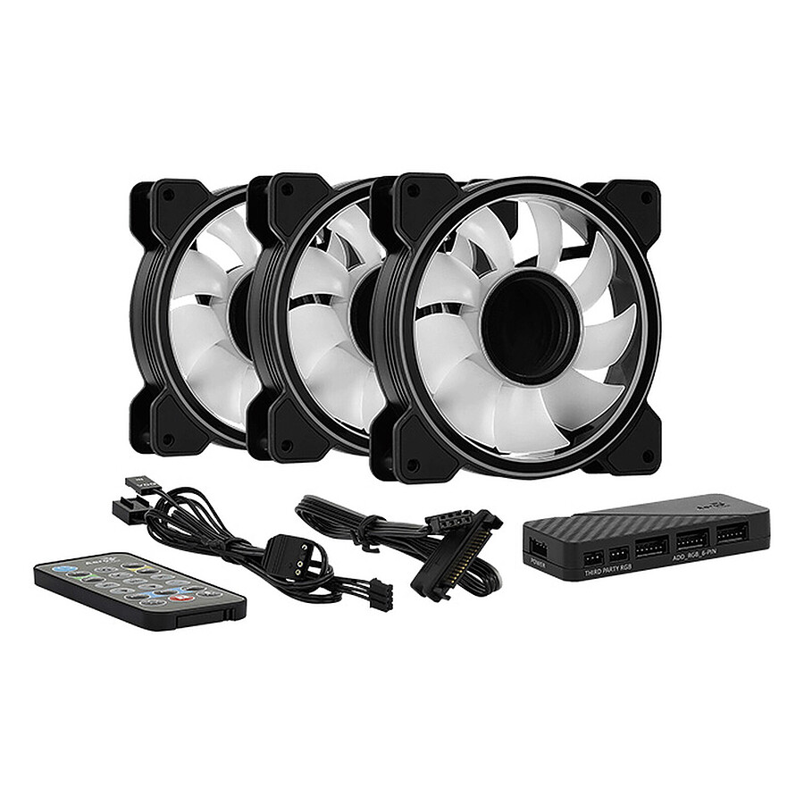 AeroCool Mirage 12 ARGB Pro - Pack de 3 + contrôleur