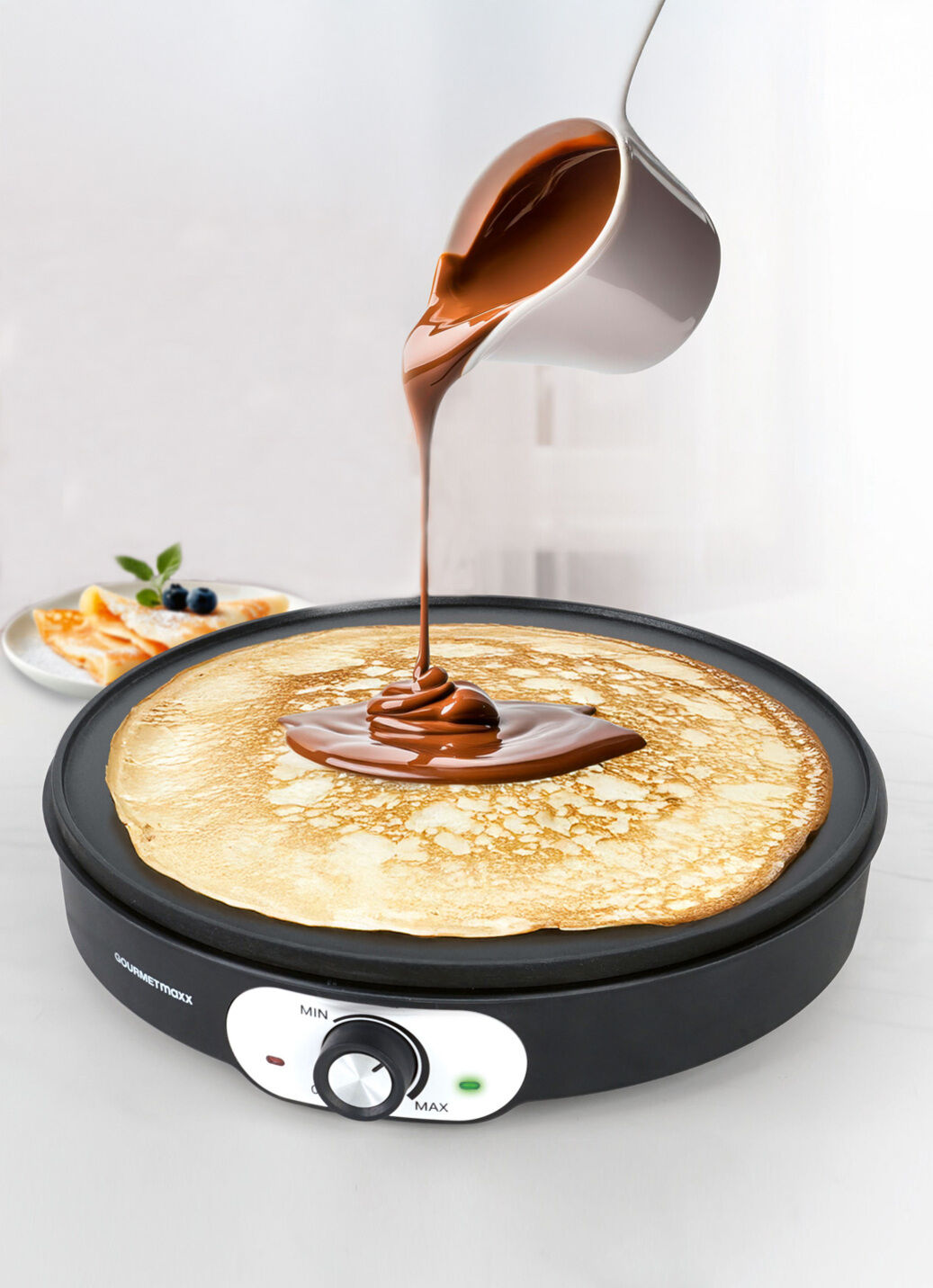 Crêpes-Maker mit antihaftbeschichteter Backfläche