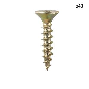 VIS AGGLOMERE POZIDRIVE TETE FRAISE ACIER BICHROMATE PZ2X4X2