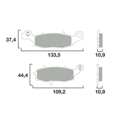 Plaquettes de freins Brembo Sinter Métal Fritté Arrière