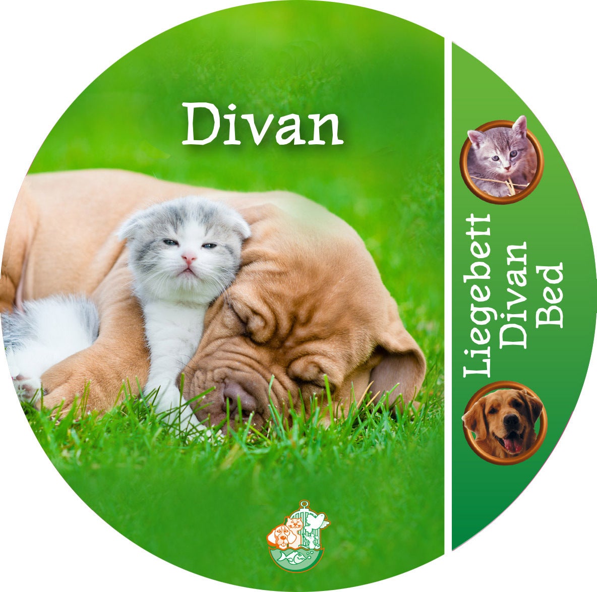 Boon honden- en kattenmand Divan groen 50 x 40 x 15 cm