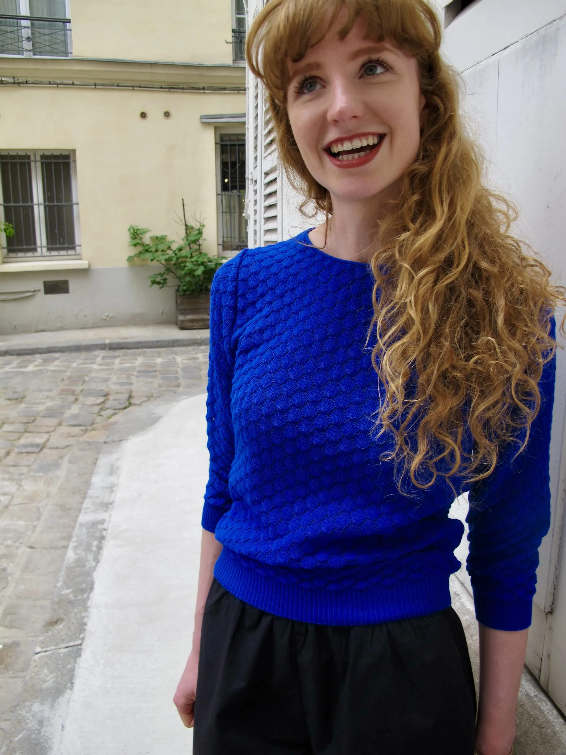 Sienna - Pull Manches 3/4 en Maille Fine Dentelle Erotokritos