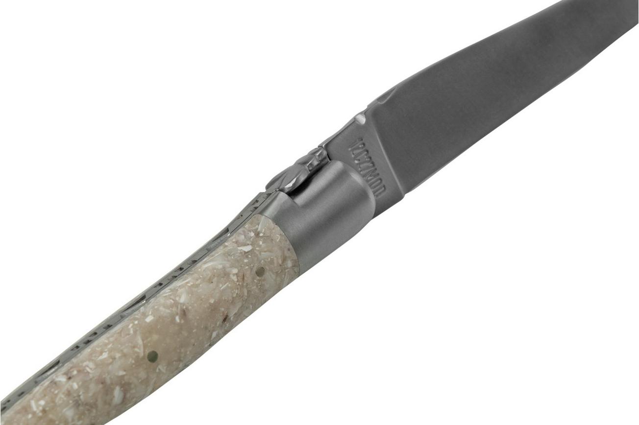 Laguiole en Aubrac Oyster L0212CQH oesterschelp, mat, laguiole zakmes, 12 cm