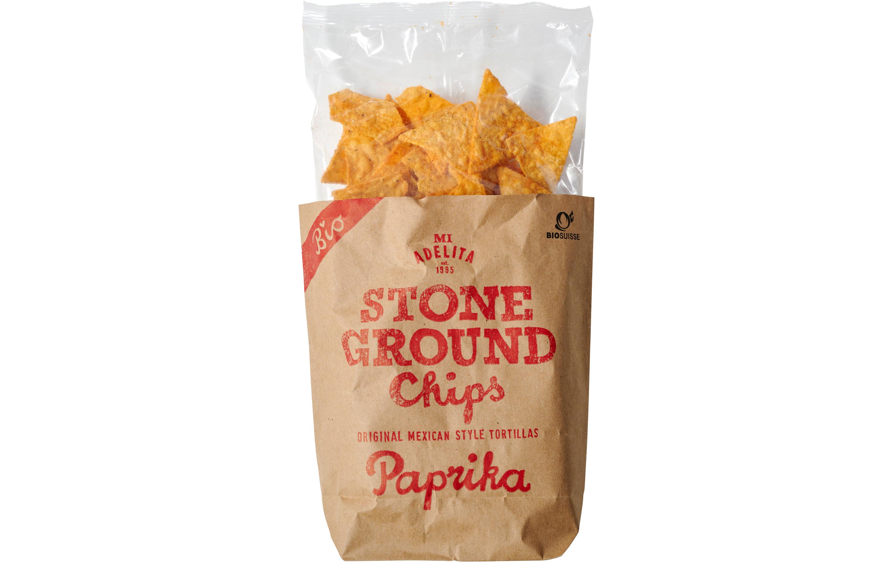Tortilla Chips Paprika 150 gMaischips aus Schweizer Rohstoffen